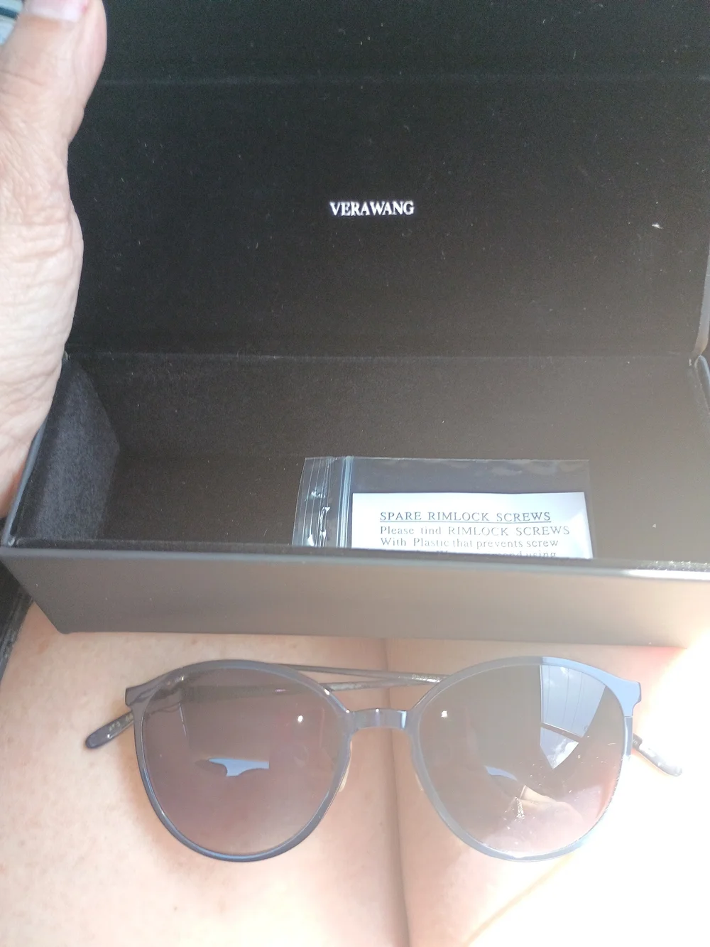 Vera Wang Blue Sunglasses with Double Bridge